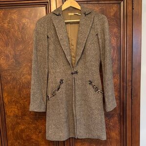 Max Studio Women's Brown Blazer with Black Accents